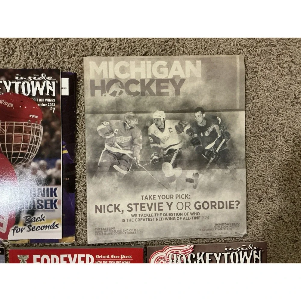 Vintage Detroit Red Wings Magazine Lot (5) Inside Hockeytown Forever 1997 2008